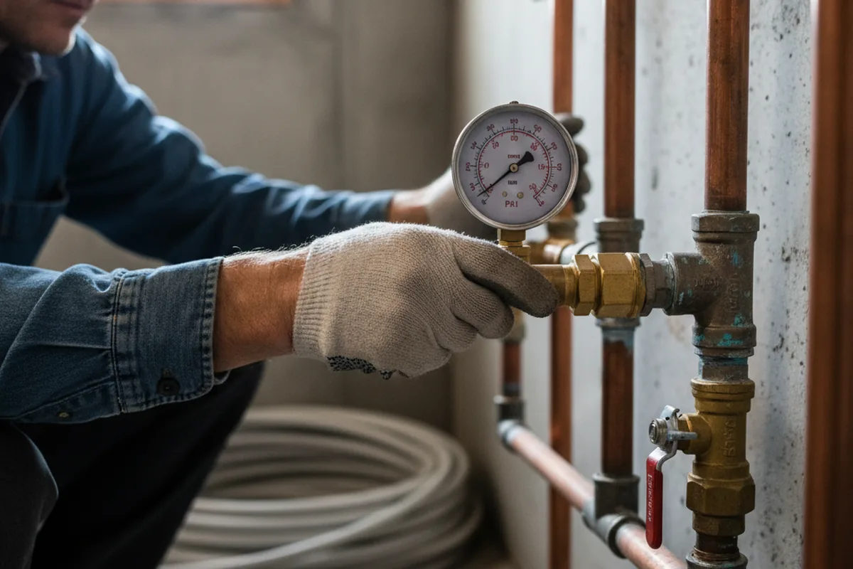 Pressure testing a repaired line during Water Line Repair in Bonifay
